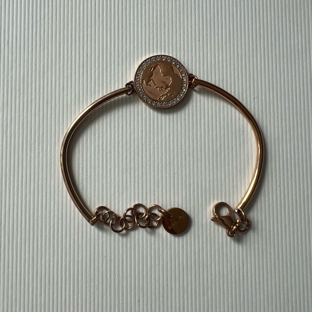 BROSWAY gold-toned bracelet with world map/globe 🌍 perfect for travelers- as new